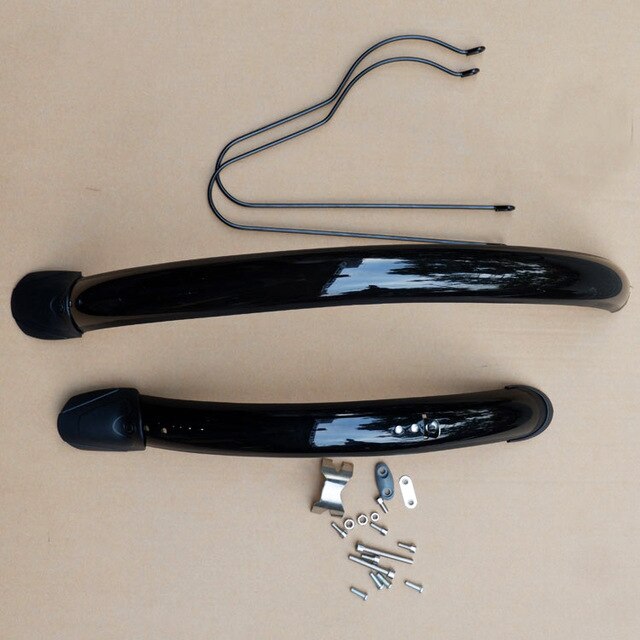 14 Inch 16 Inch 20 Inch Vouwfiets Modder Guard Fietsen Spatbord Voor Achter Fiets Spatbord Chrome Plastic Bmx Fiets accessoires: 20 D brake Black