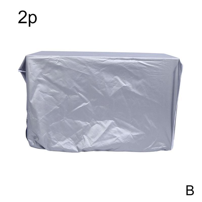 1Pcs Air Conditioner hood Cover Rainproof Waterproof Sunscreen Outdoor Hood engine cover conditioner Cover: 2P