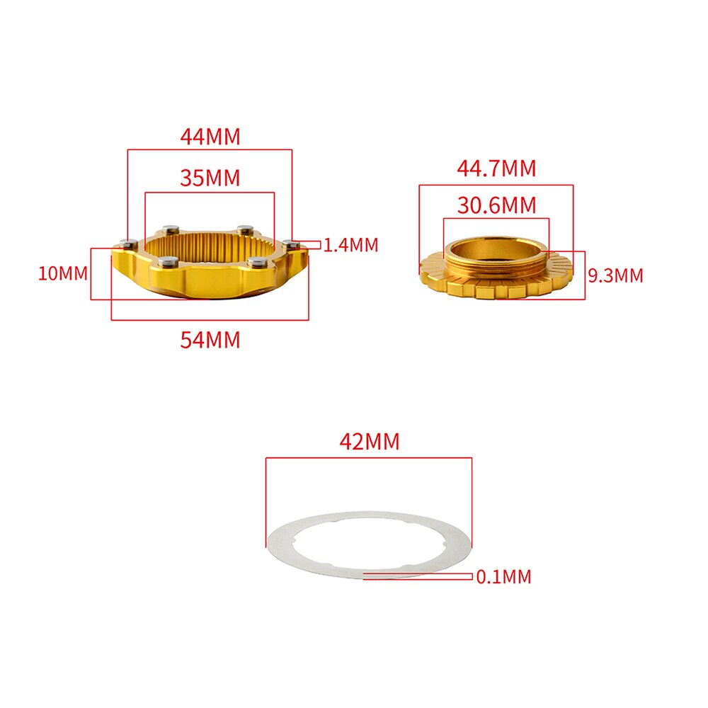 Bicycle Centerlock To 6-Hole Adapter Mountain Bike Hub Center Lock Conversion 6 Bolt Disc Brake Rotor