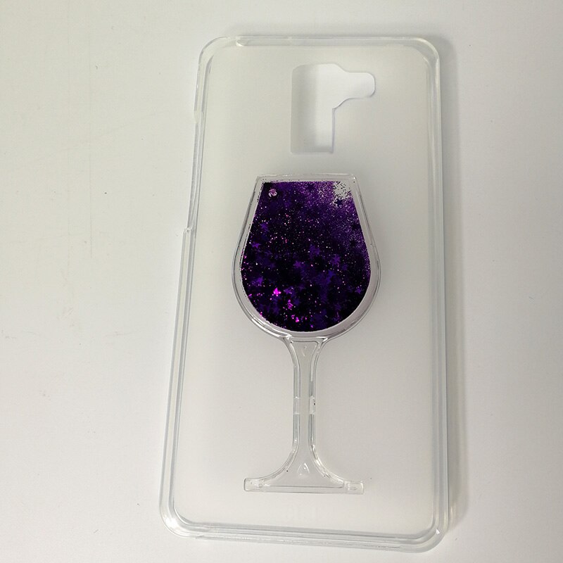 Drijfzand Strass Rode Wijn Glas Patroon Beschermhoes Voor Digma Vox S502F 3G Soft Tpu Silicone Cover: purple