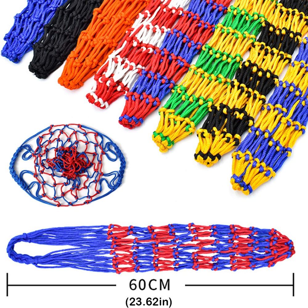 Bärbar sportutrustning nylon nylonnätväska vävning flera färger bollficka basket bärväska fotbollsbollar
