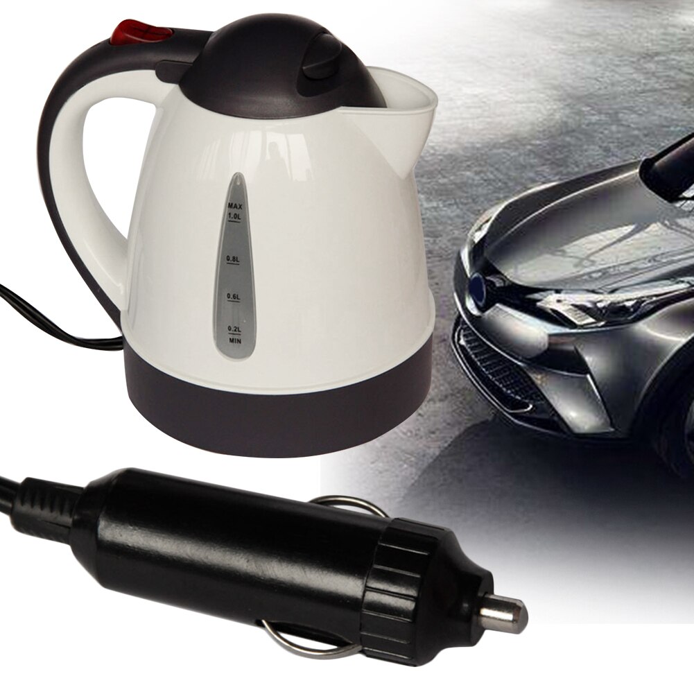 Ergonomisk skållningsskydd 250w bilresor vattenkokare soppa kaffe varmvattenberedare bil 24v te lastbil 1l halkfri bärbar