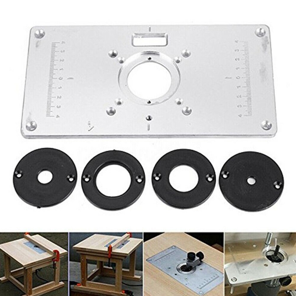 Router Table Plate Aluminum Woodworking Benches With Rings Router Table Plate Tool