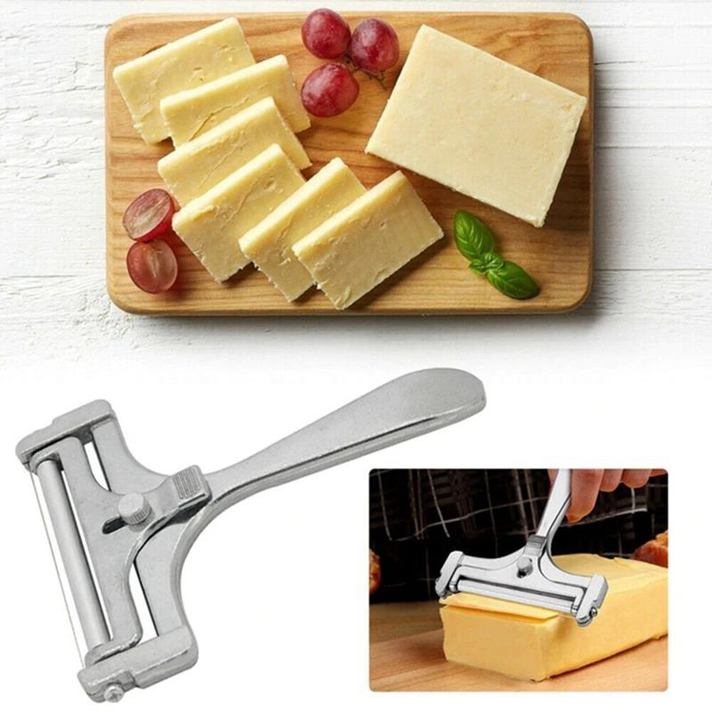 Stainless Steel Wire Cheese Slicer Adjustable Cheese Cutting Wire Cheese Peeler Cheese Slicer Cutter Butter Slice Cooking Tool