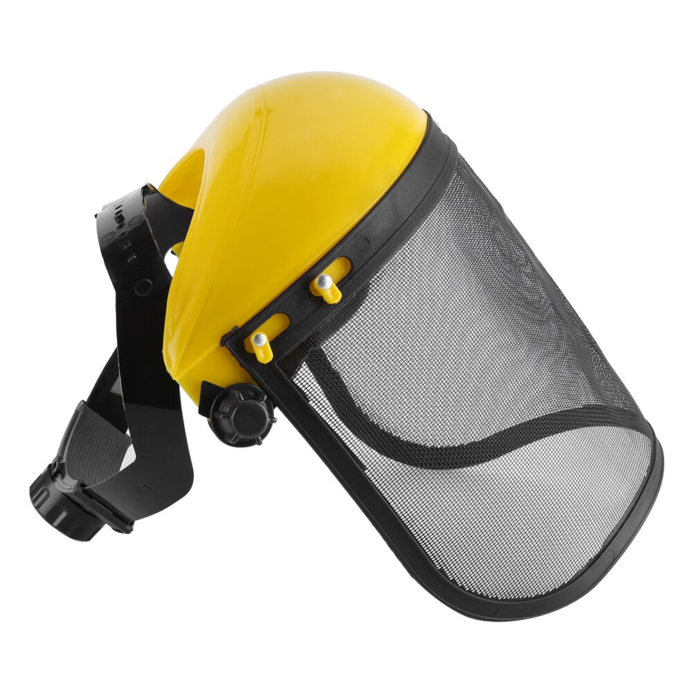 Safety Helmet Hat with Full Face Mesh Visor for Logging Brushcutter Forestry Protection