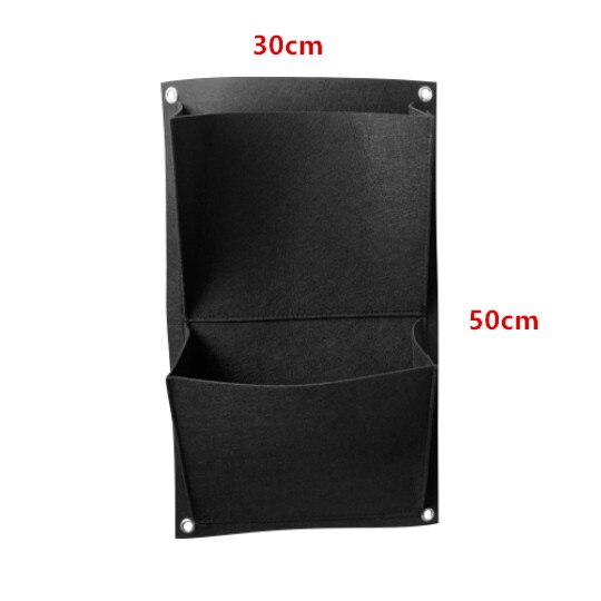 Poche pépinière Pot noir cultiver sacs planteur Vertical jardin potager vivant jardin sac semis tenture murale jardinière sac de culture: vertical 2 grid