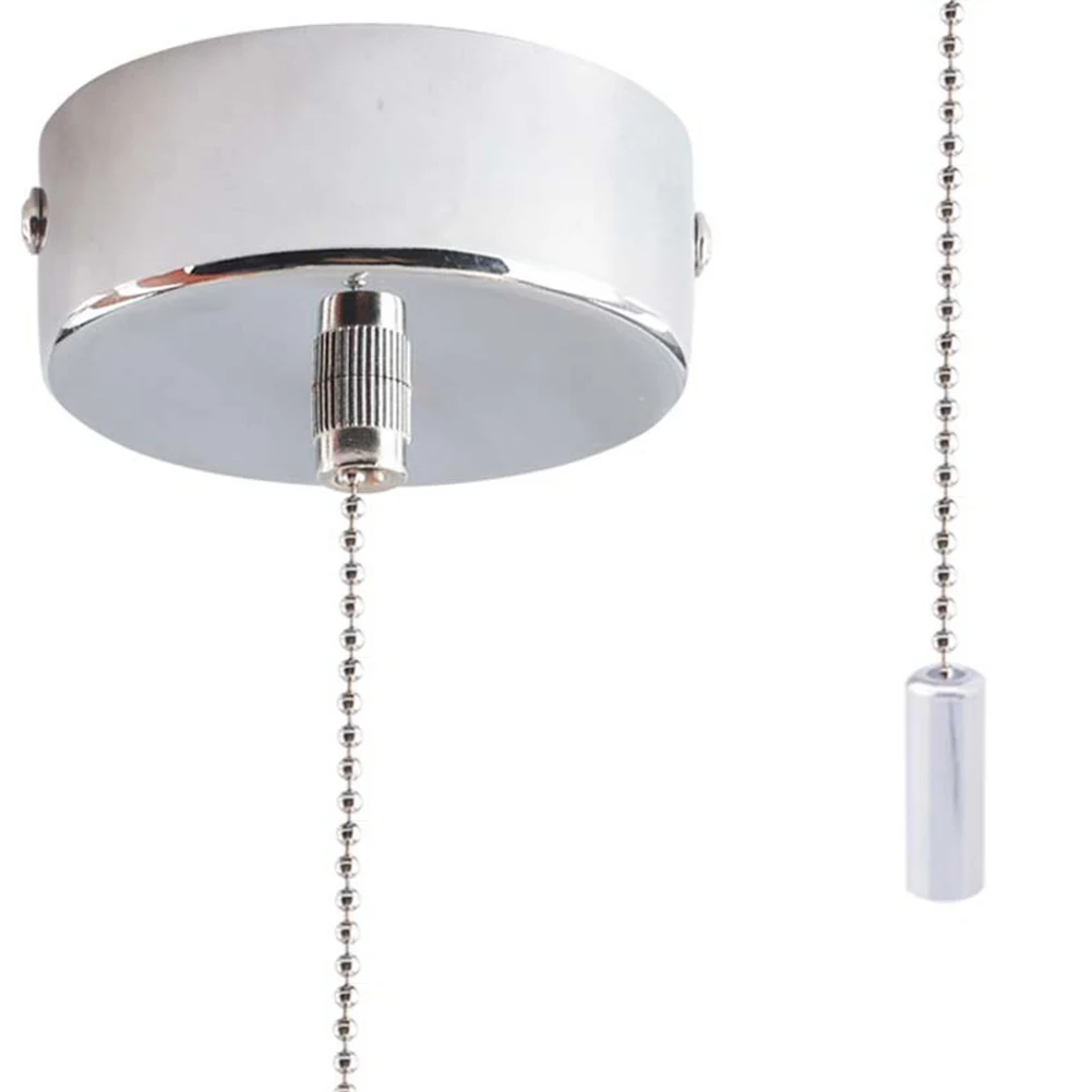 Pull Cord Light Switch for Bathroom Ceiling with 100cm Chain Modern Chrome for Enhanced Safety and Easy Control: MULTI