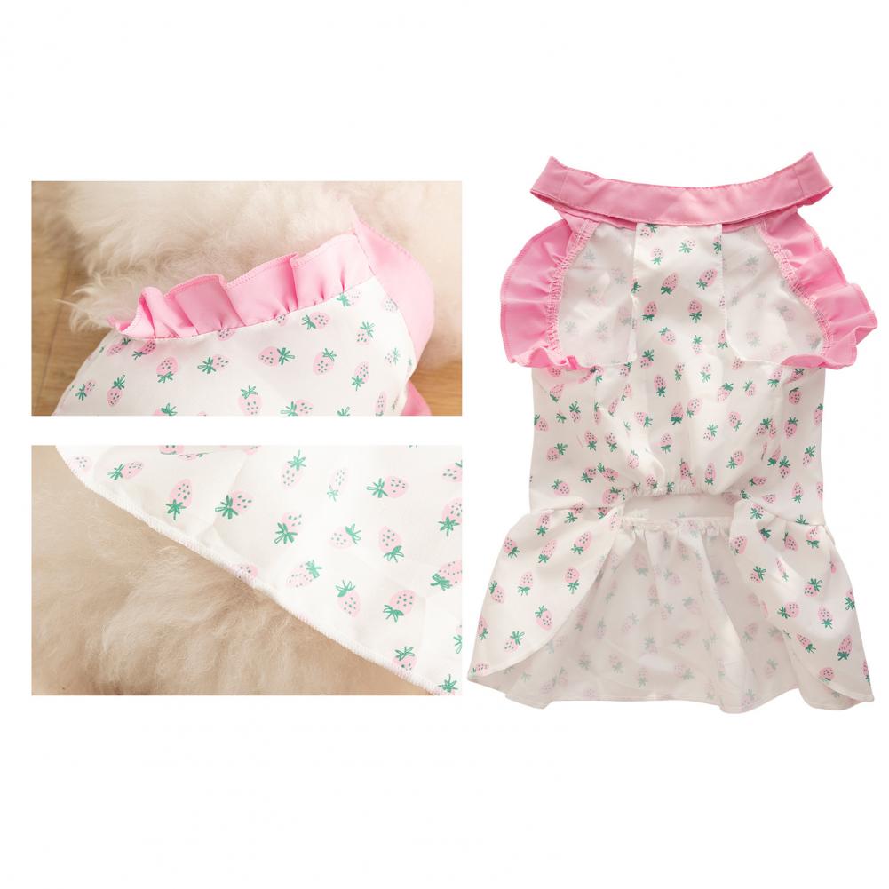 Beautiful Dog Dress Ruffles Type Delicate Stitching Attractive Cute Female Dog Princess Dress