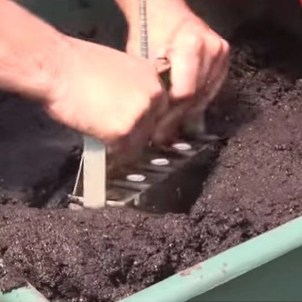 2 inch Manual Soil Blocker Stainless Steel Handheld Soil Block Maker with Handle Plant Soil Blocking Tool Seedling Garden