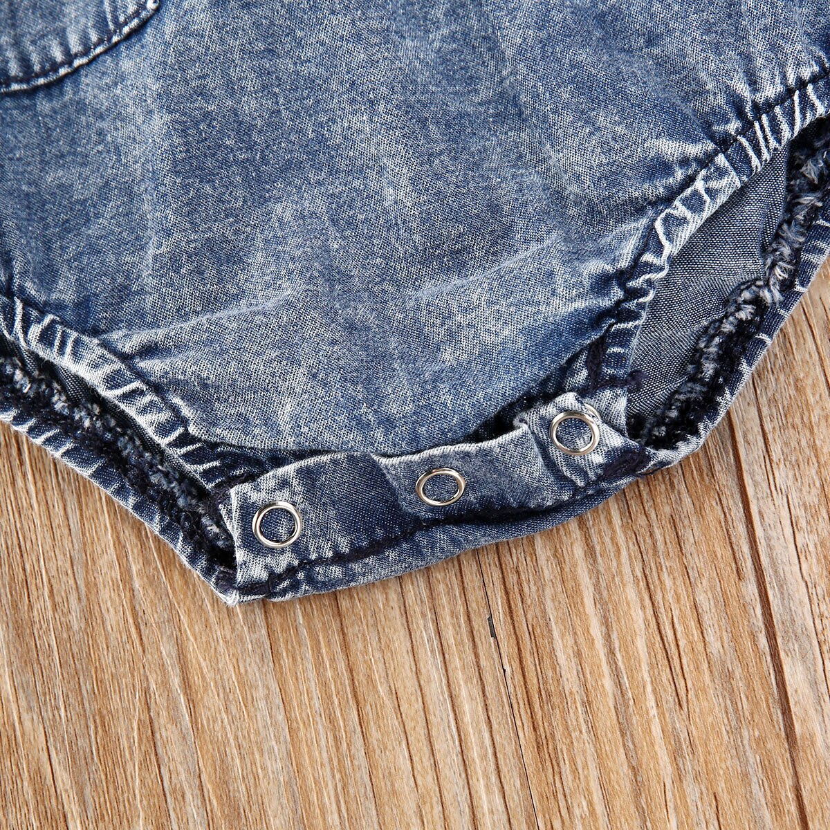 0-12M Baby girls Boys sleeveless denim Bodysuits born infant Jumpsuits with pockets