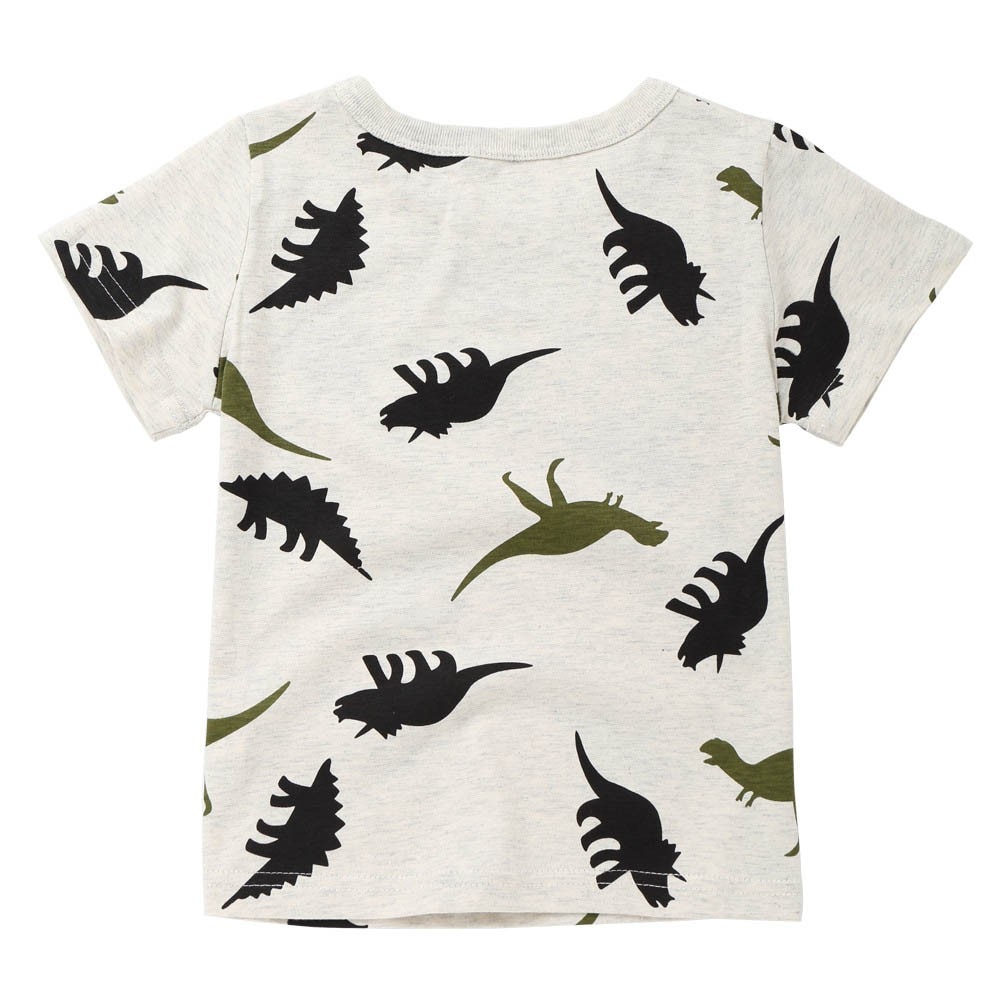 TELOTUNY Princess Print Girls Tshirt Girl Boy Short Sleeve Bag Dinosaur Print T-Shirt Top Girl T Shirts Short Sleeve