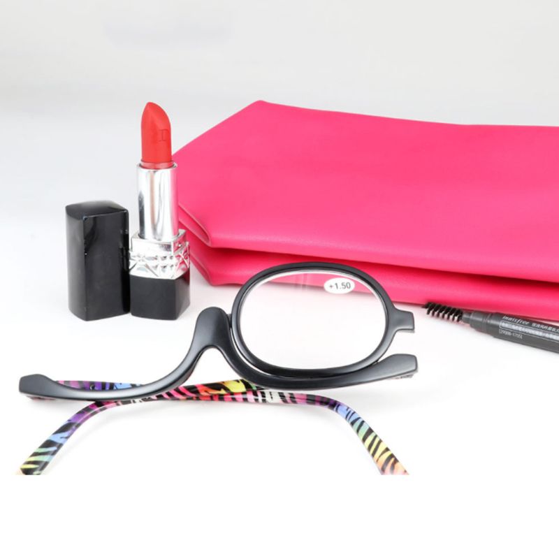 Gafas de lectura giratorias, maquillaje de aumento, plegables, presbicia cosmética