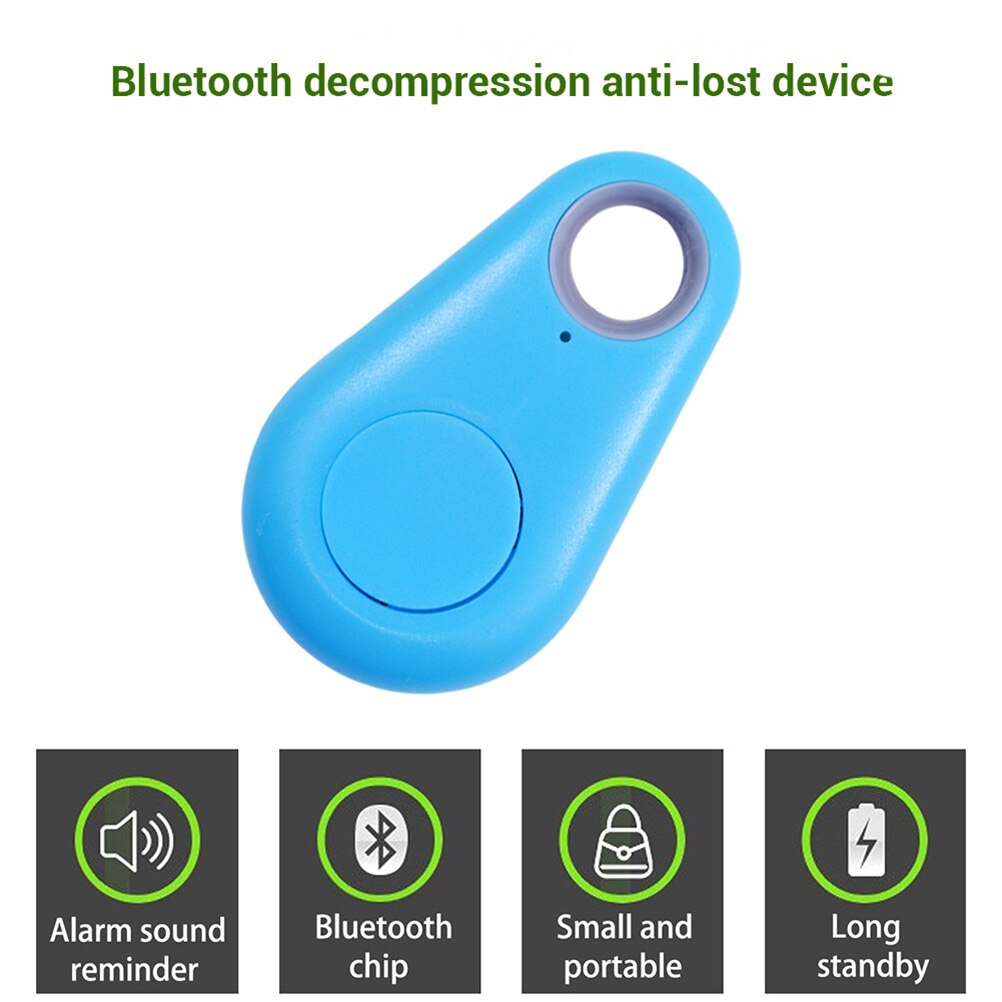 Mini rastreador inteligente de bolsillo antipérdida, inalámbrico por Bluetooth 4,0, localizador GPS, etiqueta, cartera con alarma, llave para perro mascota