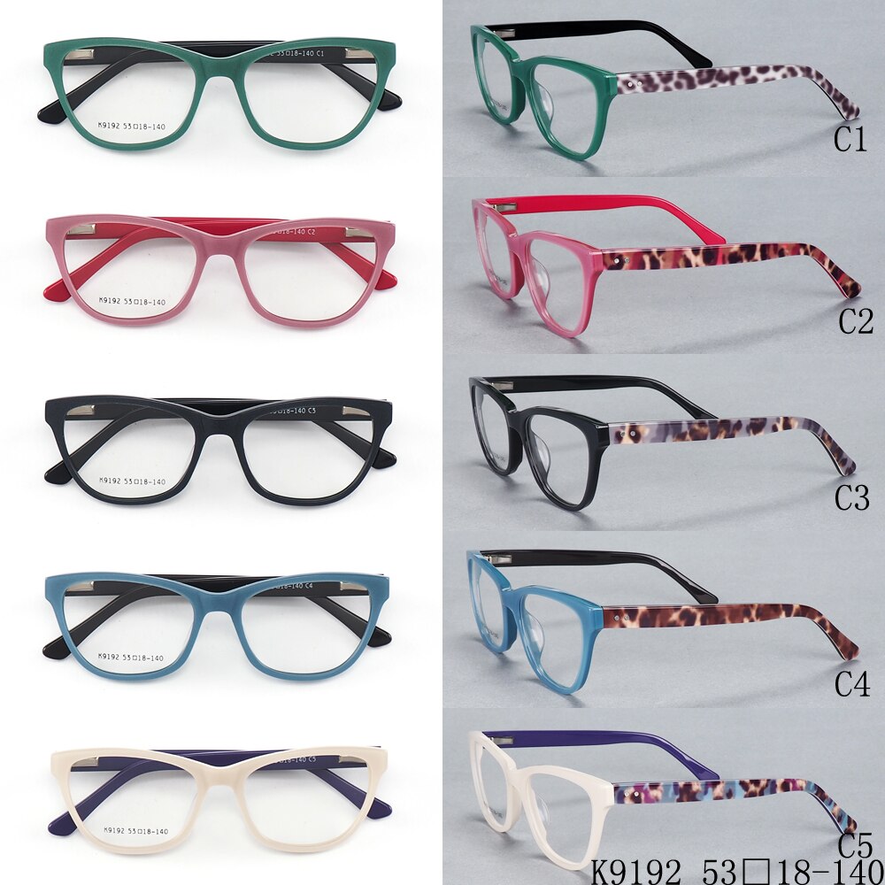Naisten cateye silmälasikehykset naisille pinkit vintage lasikehykset kilpikonnakuvio vihreä sininen valkoinen purppura silmälasien kehykset