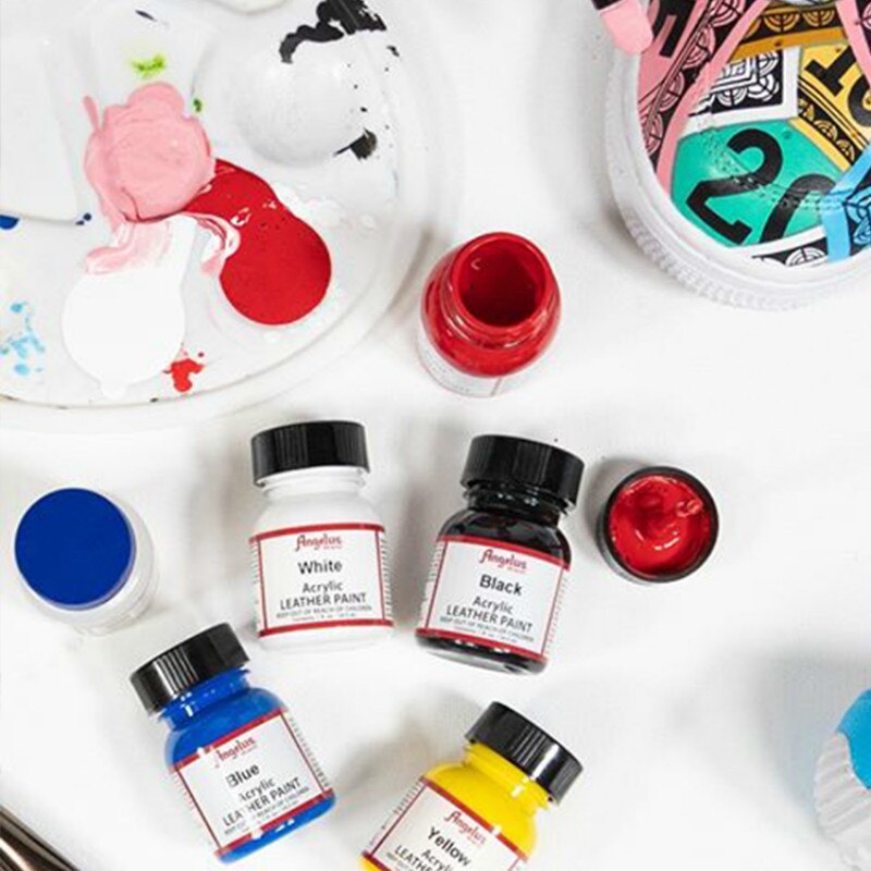 Sneakers tilpasset maling importeret gør-det-selv læder håndmalede sko farveskift belægning lærred 29.5ml 1oz