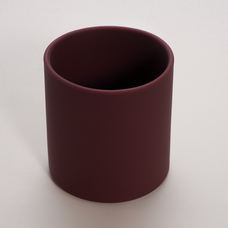 Baby Silicone Lekvrij Snack Cup Peuter Draagbare Voedsel Opbergdoos Baby Leren Drinkwater Cup Bpa Gratis Siliconen: 020-merlot