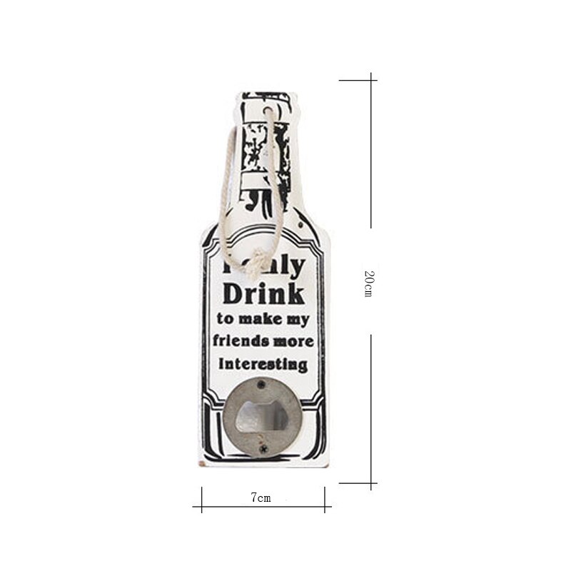 20/40cm Wooden Opener Wall Mounted Bottle Opener Beer Shape Wall Hanging Beer Opener Candy Bar Kitchen Tool