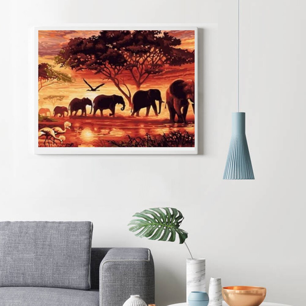 Full Square Diamond Painting Waterfall 5D DIY Diamond Embroidery Mosaic Landscape Art Kits Home Decoration 40cm x30cm