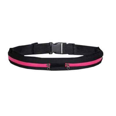 Runseeda-riñonera para correr para hombre y mujer, cinturón para gimnasio, Fitness, trotar, bolsillo, bolsa para deportes al aire libre, ciclismo, soporte para teléfono móvil: Rose-Red