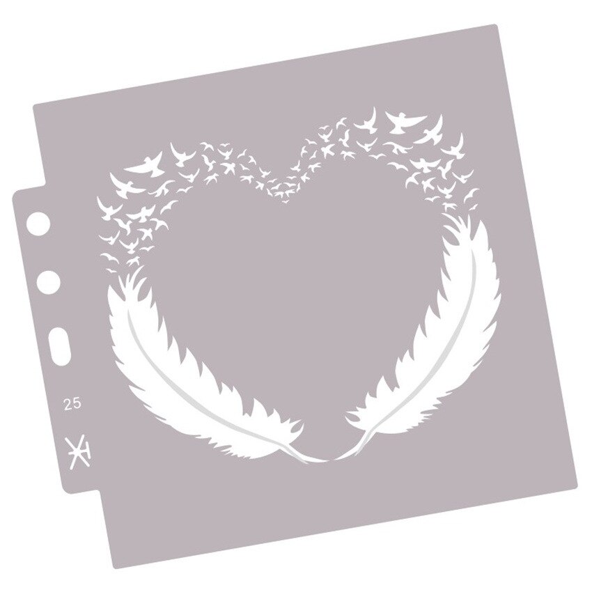 1pc Hand Heart stencil painting template hollowing spray pattern stencils painting hollowing out lace ruler journal accessories