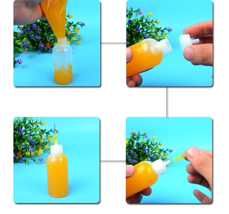 5PCS Jam Painting Pot Squeeze Bottles Coffee Drawing Tools Cake Dishes Sauce Writing Pendulum Plate Decoration Kitchen Supplies