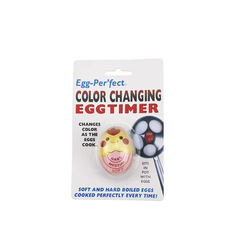 Egg Perfect Color Changing Timer Yummy Soft Hard Boiled Eco-Friendly Eggs Cooking Kitchen Resin Egg Timer Red timer tools 1pcs: black