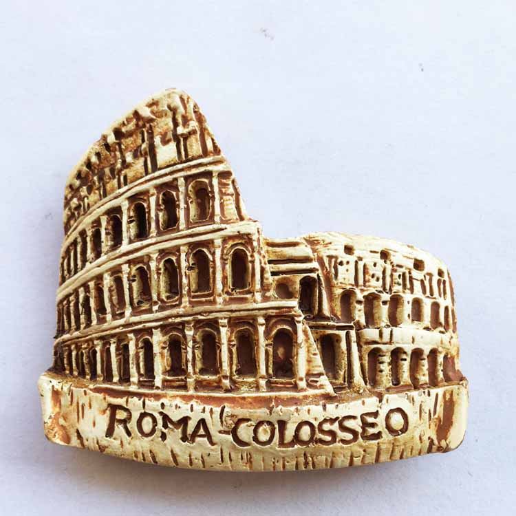 Italien roma colosseo køleskab magnet magnet souvenir harpiks håndværk dividere magnetiske køleskab klistermærker boligindretning samling: Colosseo -1