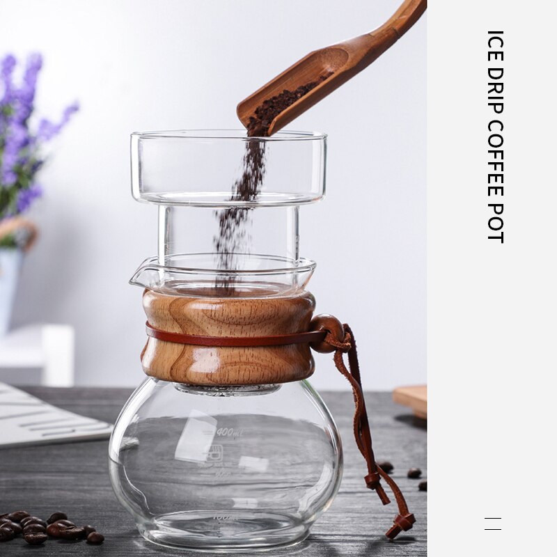 Praktische Glas Koffie Waterkoker Koffie Druppelaar Pot Duurzaam Koude Brouwsel Pot Ijs Druppelaar Koffie Pot Ongeveer 400Ml Coffeeware