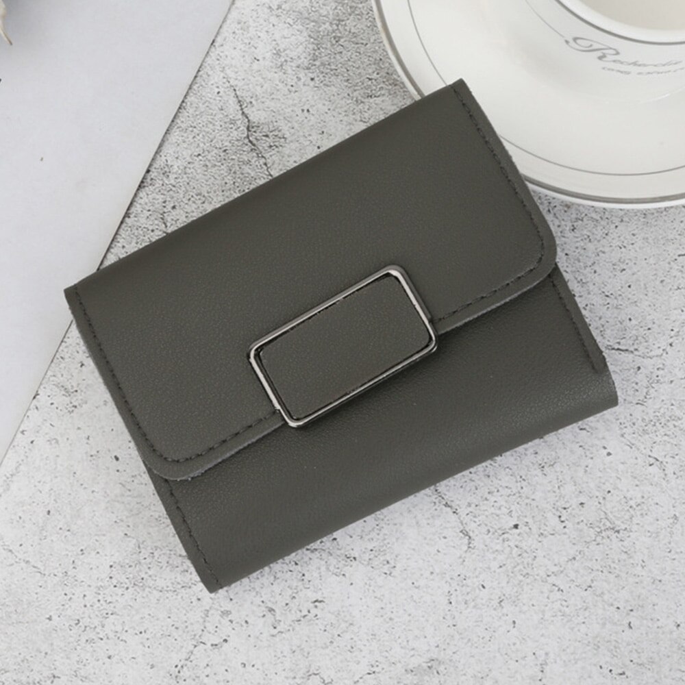 Women Wallet Many Departments Card Holder Foldable Ladies Small Purse Zipper Hasp Card Case Female Wallets: B