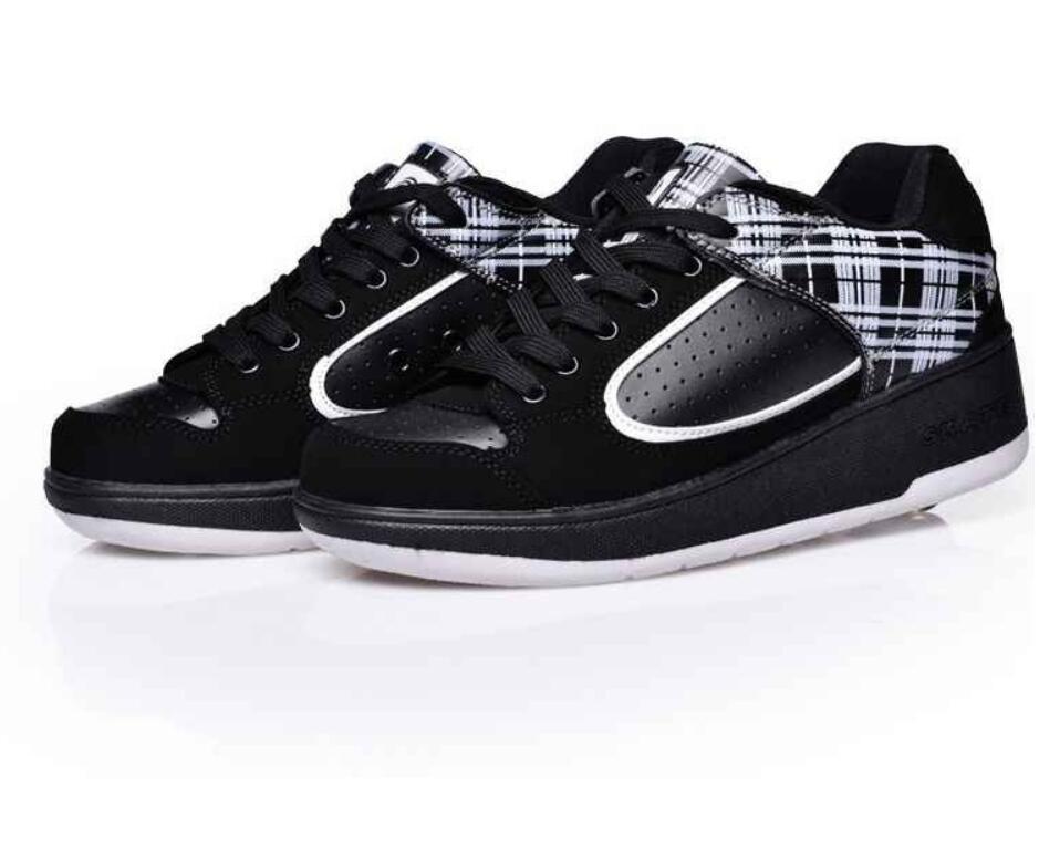 Barn flickor sneakers med hjulskor barn skateskor pojkar flickor automatiska jazziga blinkande klackskor sport zapatillas