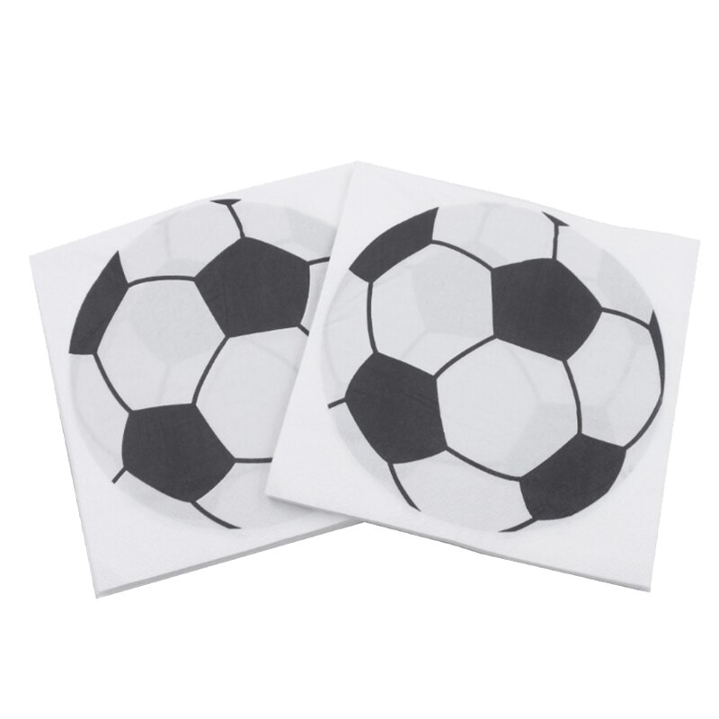 100 Stuks Gedrukt Feature Voetbal Patroon Papier Servetten Voor Event Party Decoratie Tissue Papieren Handdoeken Dagelijkse Benodigdheden
