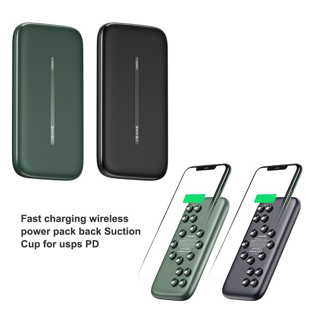 Wireless Charger Portable Suction Fast Charging Power Bank 10000mAh Quick Charging Wireless Charger Mobile Phone Accessories