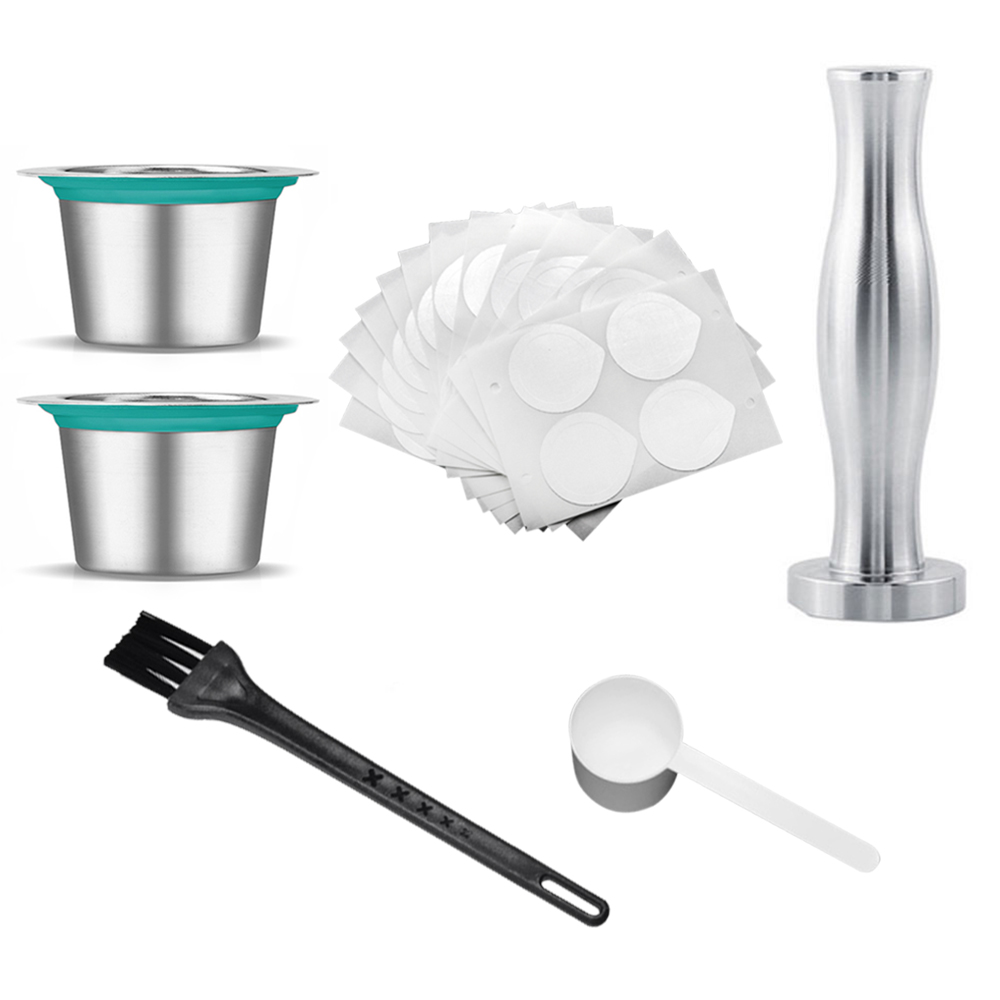 6st Koffiecapsule Filter Set - Roestvrij Staal Hervulbare Cups voor Nespresso Machines