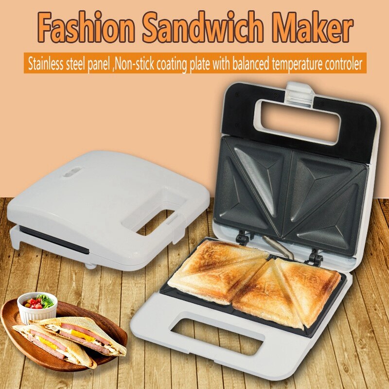 Elektrisk vaffelmaskine automatisk kagegrill sandwich morgenmad maskine 220v eu stik