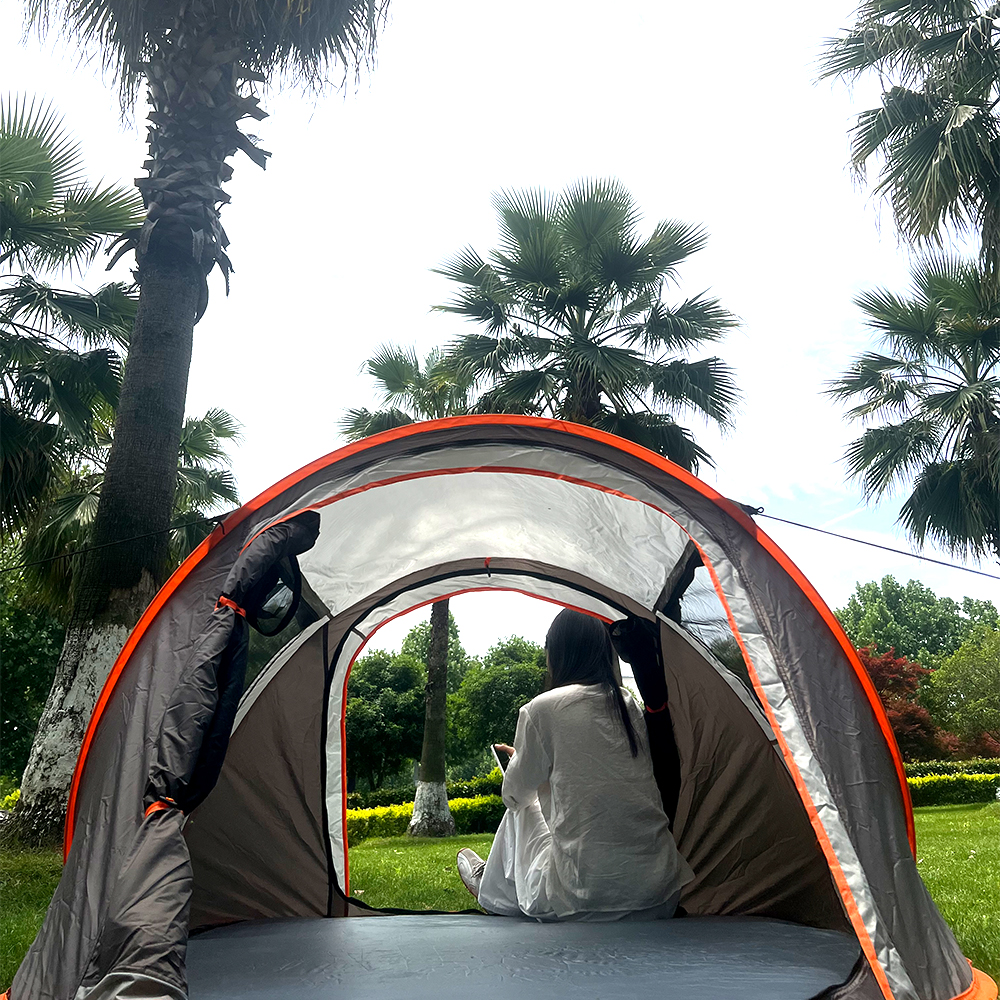 Una tienda para 3-4 personas, tienda de campaña, tienda familiar, tienda de viaje, impermeable y protección solar, adecuada para acampar y hacer senderismo.