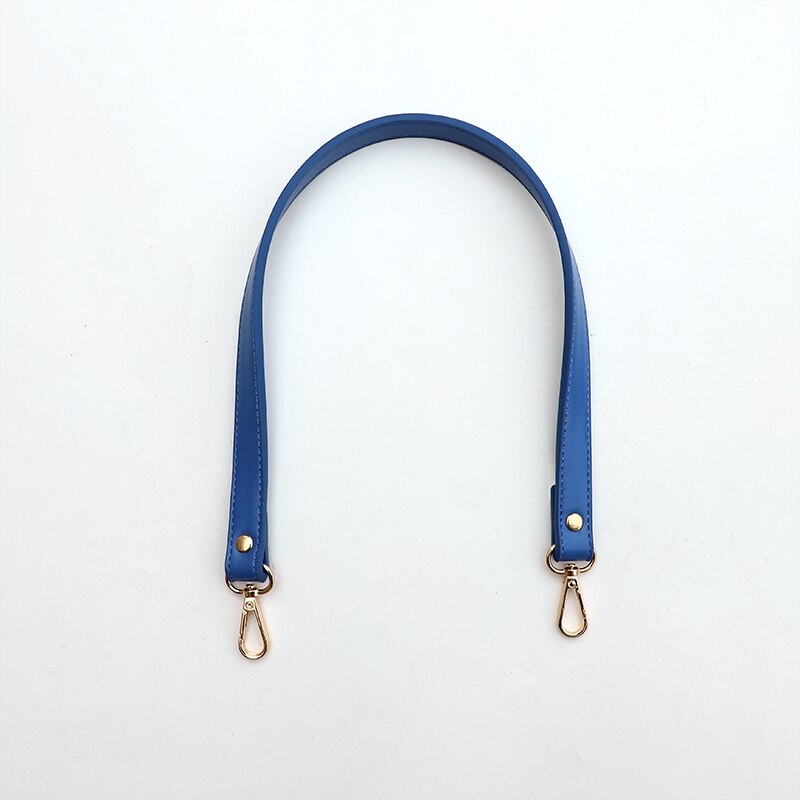 Dames pu leren schouderband zwarte handtas tas riem diy tassen handvat vervangende tas korte banden handtassen accessoires: 15- blauw