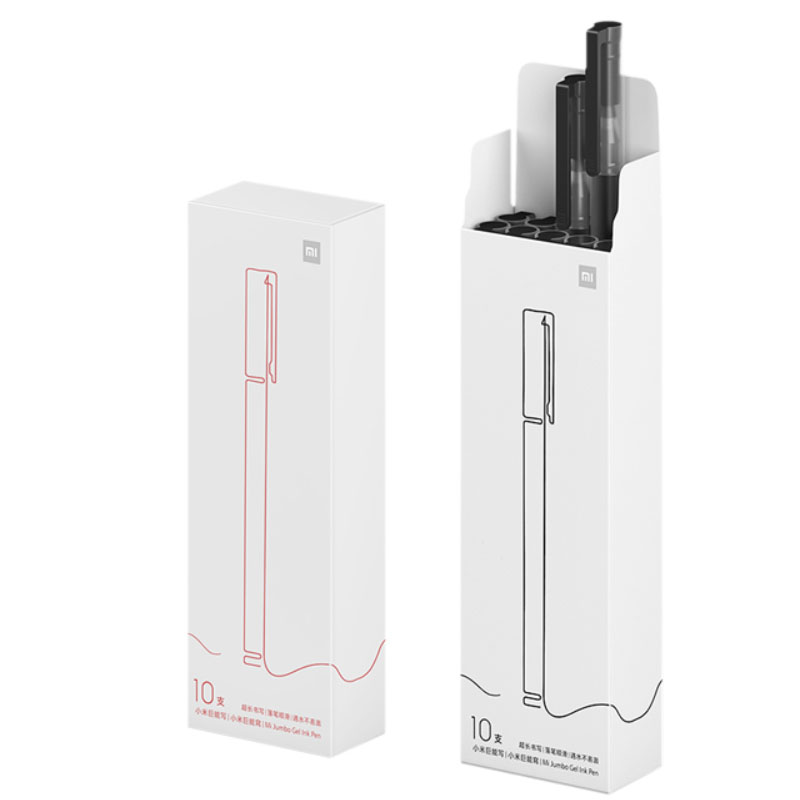 Xiaomi-Bolígrafo de Gel súper duradero, bolígrafo con signo de escritura de 0,5mm, recambio fluido de Suiza, bolígrafo de tinta roja y negra