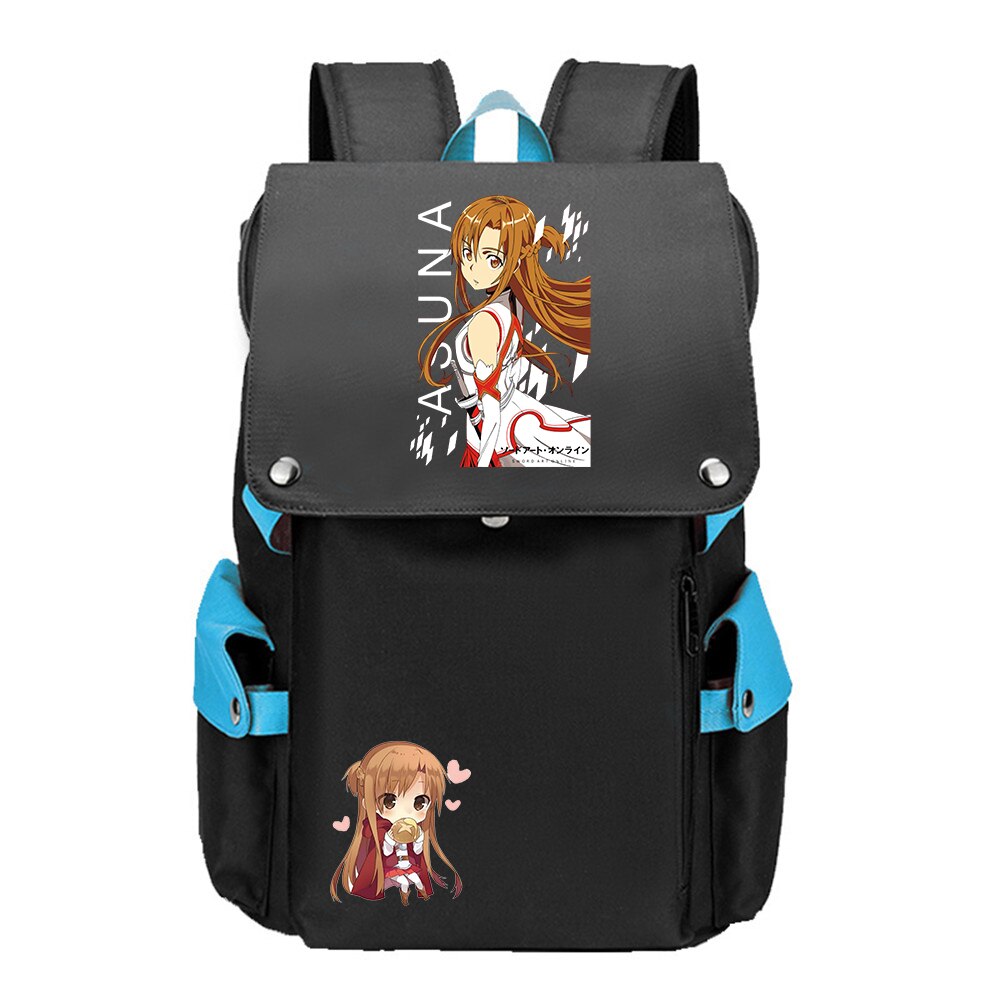 Spada Arte Online Anime Zaino Da Viaggio Del Computer Portatile Grande Bagpack SAO Borse Da Scuola Oxford Ragazze Bookbag Kirito Bandiera Zaino: 9