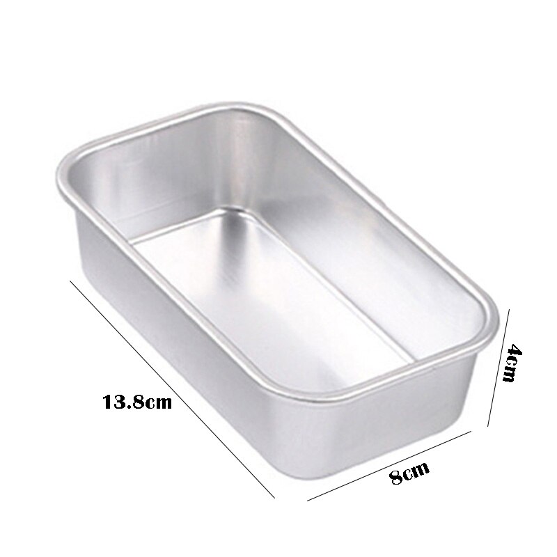 2 Maten Aluminium Toast Bakvorm Rechthoek Non-stick Cake Toast Mold Brood Brood Pan Thuis Keuken Bakken levert: 13.8 x 8 x 4cm