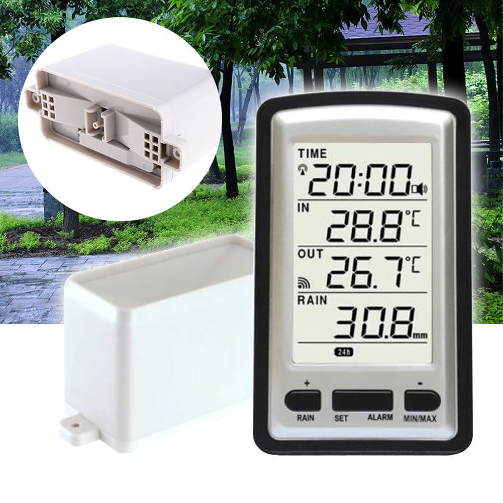 Outdoor Rain Gauge Plastic Weather Instrument Home Garden Digital Sensor Temperature Portable Indoor Measurement Tool