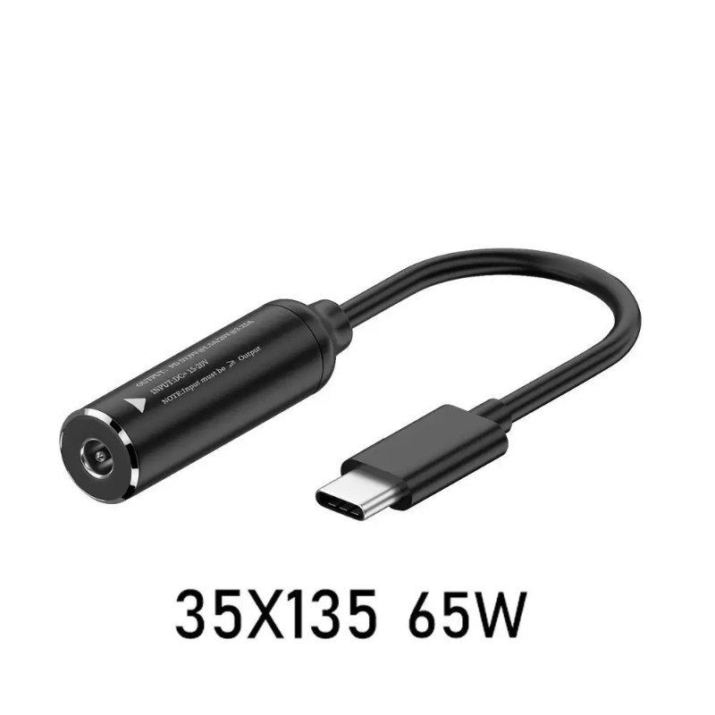 Dc Power To Type-C Opladen Pd 65W Geschikt Voor Dc Female Naar C Mannelijke Adapter Dc Naar Type-C Adapter Kabel Dc Naar Ype-C Oplader Draad: Bruin