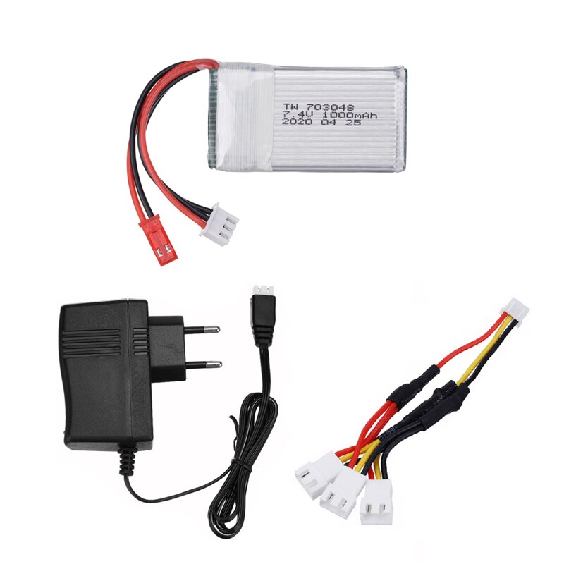 7,4 v 1000mah 703048 Lipo Batterie Mit ladegerät Für MJXRC X600 U829A U829X F46 X601H JXD391 FT007 RC spielzeug teile: Rot