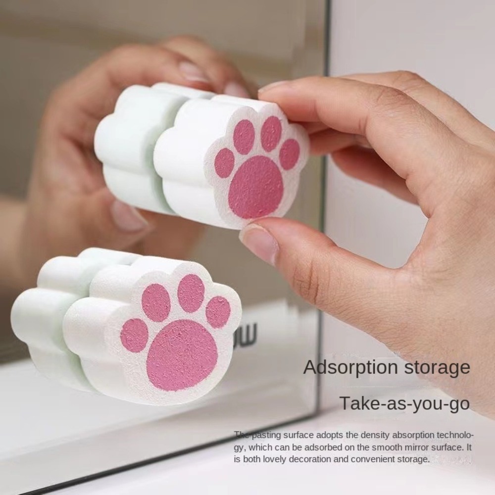 Cute Scrub Sponges Mirror Wipe Magic Sponge Cat Claw Shape Sponge Wipe Glass Wipe Dish Washing