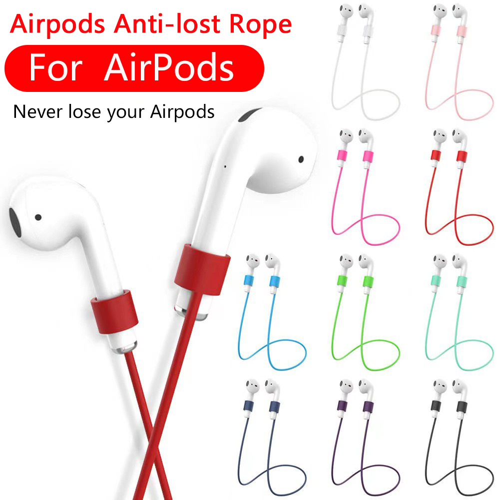 Correa para Airpods, cuerda antipérdida para Airpods, cordón de silicona para Airpods, compatible con cuerda para Airpods, almacenamiento de auriculares antipérdida