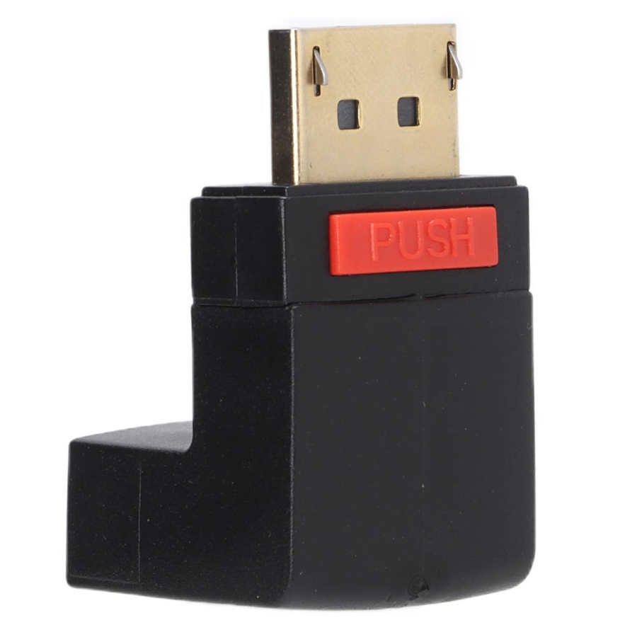 90 Degree 4K Displayport 1.4 Converter Right Angled DP Adapter UP Down for HD Display Projector