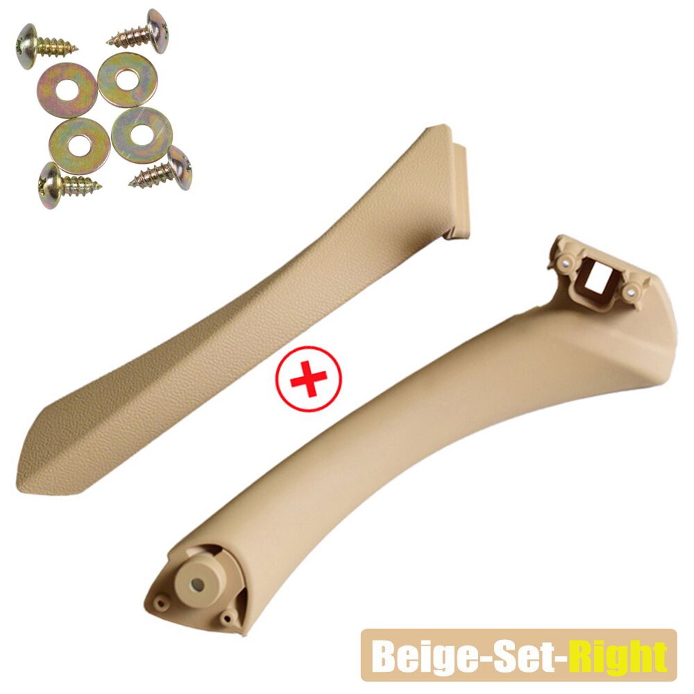 Indre dørhåndtakspanel for bmw  e90 e91 for bmw 3- -serien sedan pull trim deksel svart/beige 51417230849 51416971289 51416971291: Beige -2 stk-høyre