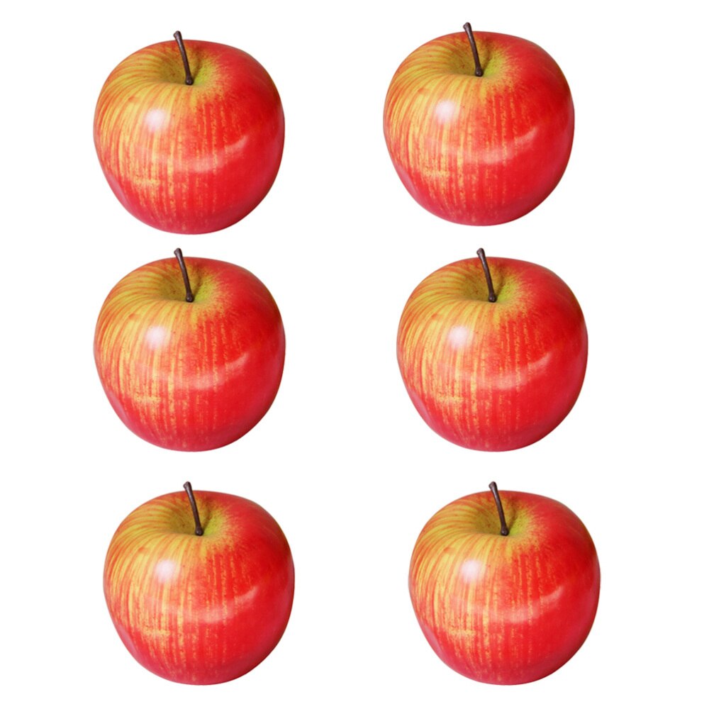 8Pcs Stimulatie Appels Draagbare Decoratieve Nep Creatieve Herbruikbare Nep Appels Voor Foto Prop Wedding Party