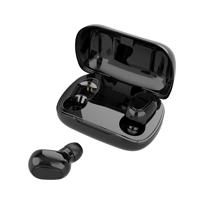 Bluetooth Earphone Headset 5.0 Tws L21 Pro Stereo Wireless Earbuds Headphone Charging Box Holographic Sound Android iOS IPX5: TWS-L21 Black
