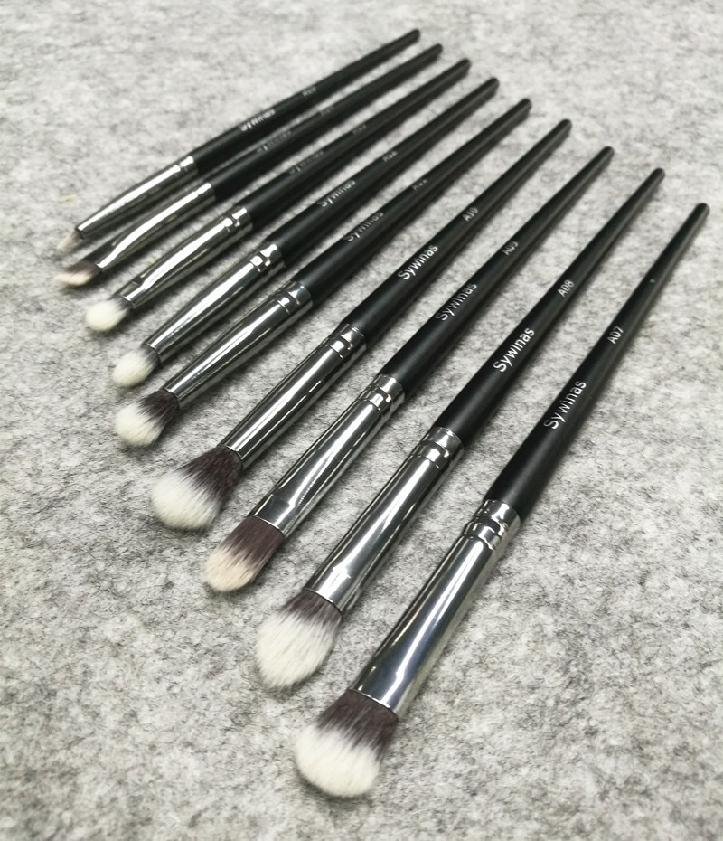 Ögonbryn ögonskugga borste set sywinas 9 st blandning ögonfrans eyeliner kosmetika make up kit ögon makeup borst set