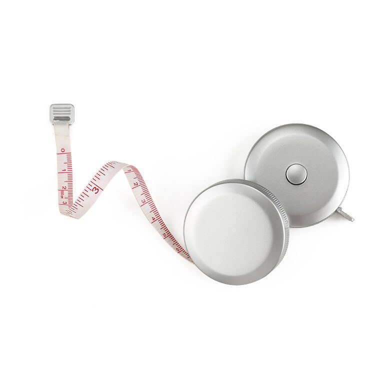 Silver Small round Measuring Tape Top Grade Mini Small Tape Measure Automatic Retractable Tape